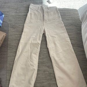 Zara beige Marine Straight jeans